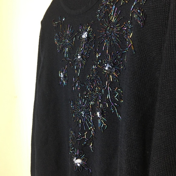 ⭐️2/$20 Alfred Dunner Petite Vintage Embellished Sweater - Picture 11 of 13